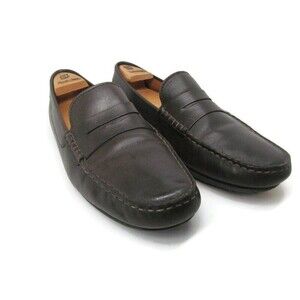 Sacoor Brothers Portugal Mens Brown Leather Driving Penny Loafers US 11.5 EUR 45